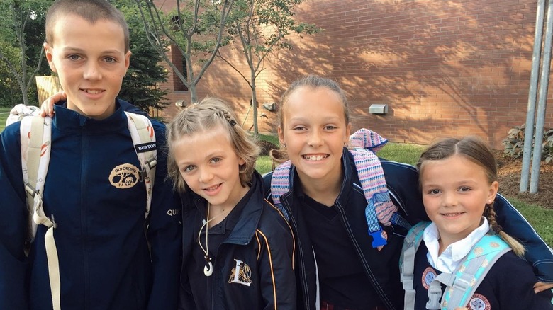 Baeumler kids school with backpacks