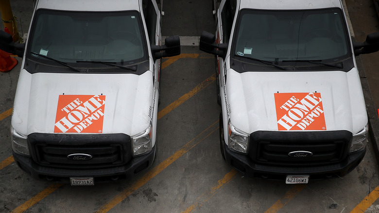 The Home Depot delivery trucks