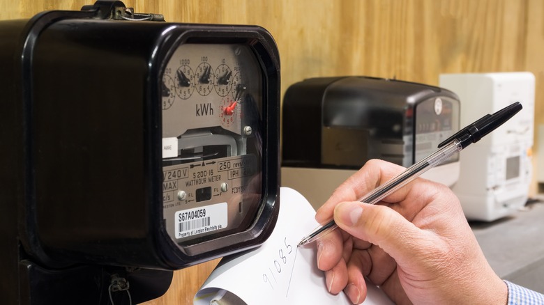 person taking meter reading