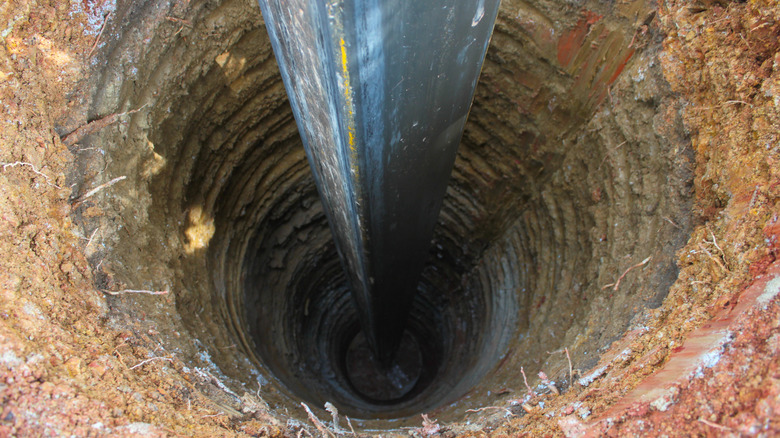 Drilling a well in the ground