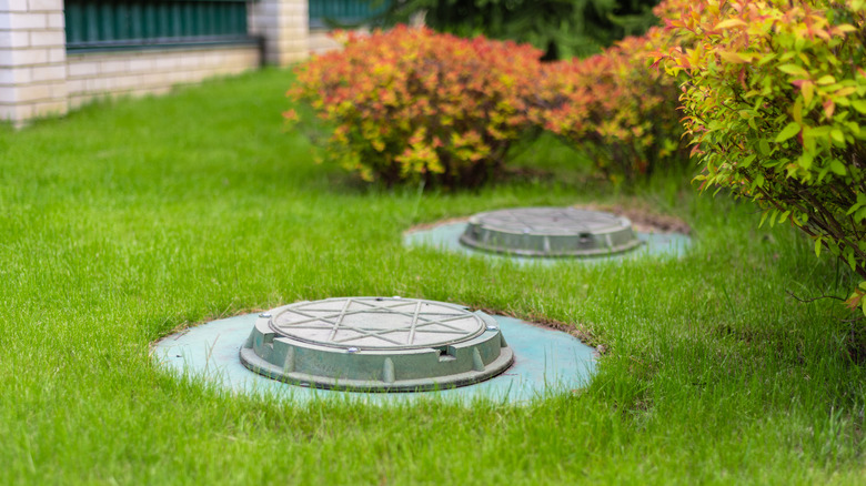 septic tank in suburb home