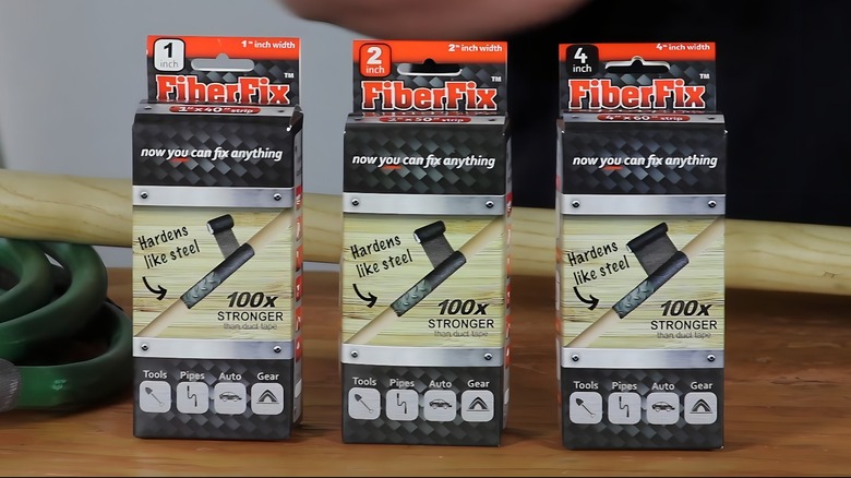 three boxes of FiberFix tape