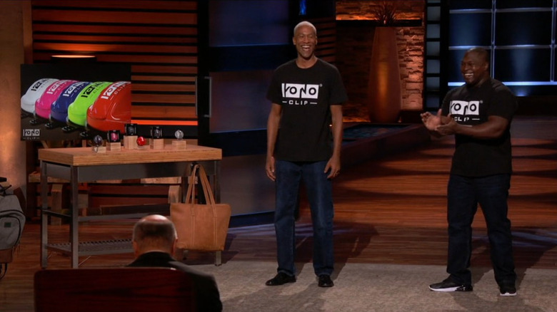 Micheal Green and Bob Mackey pitching Yono Clip on Shark Tank