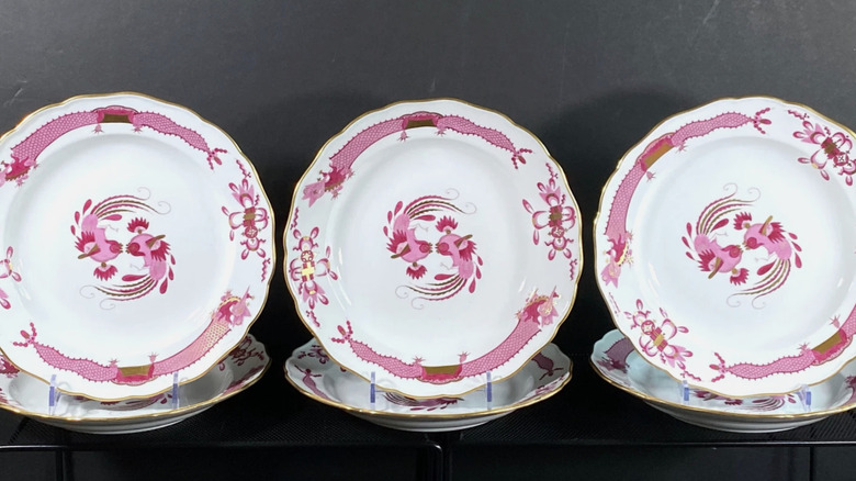 Meissen Rich Court dragon vintage plates