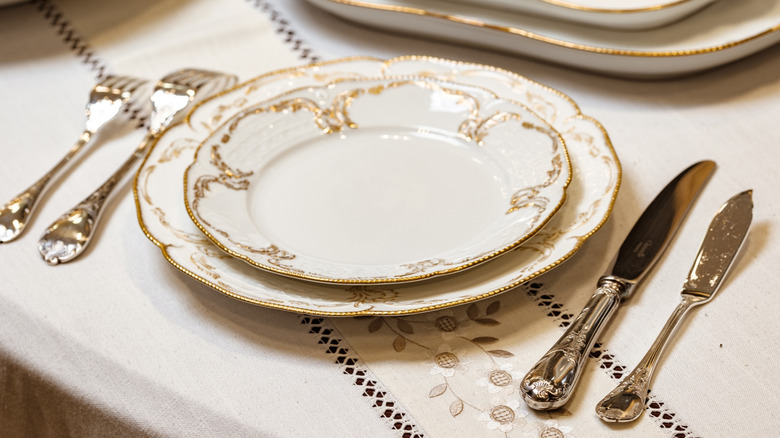 Dinner setting of Rosenthal plates