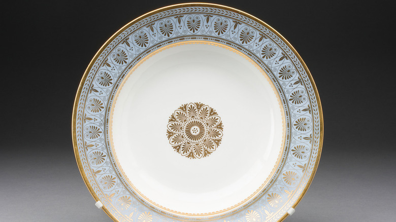 Blue agate Sèvres plate