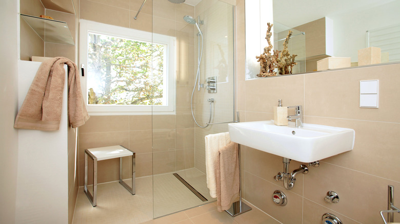 small bathroom with shower