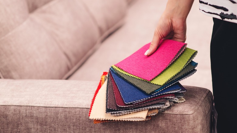 Choosing fabric for recovering couch