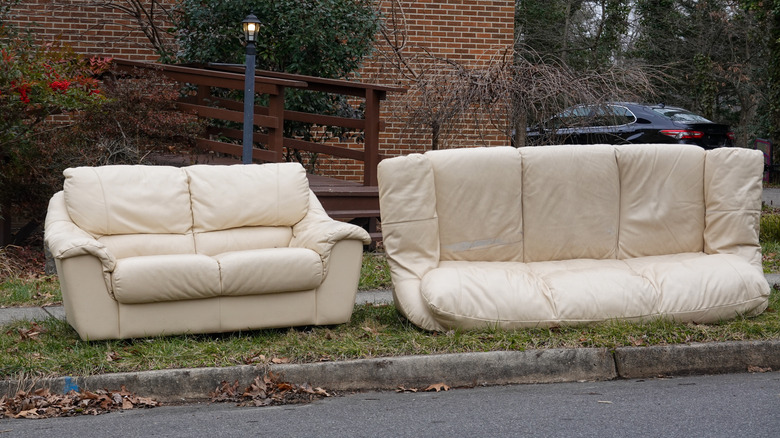 Some furniture being discarded