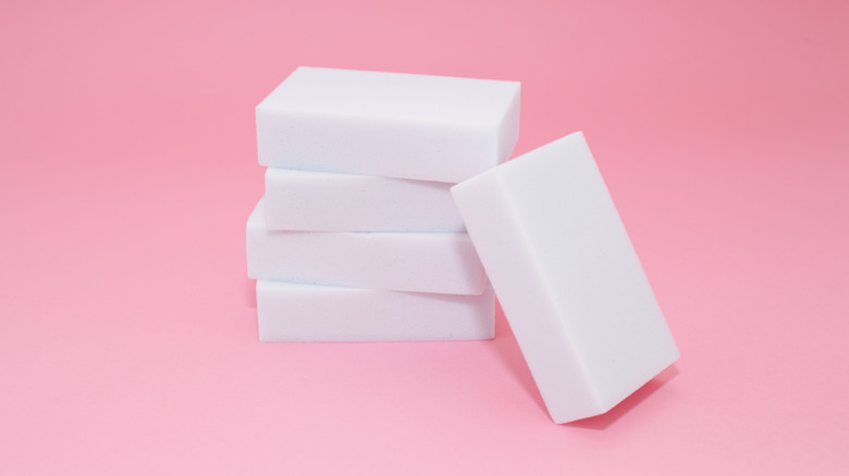 stack of magic erasers 
