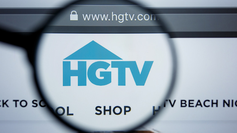 HGTV logo through a magnifying glass