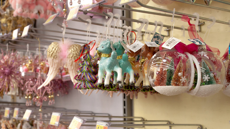 Christmas ornaments at Walmart