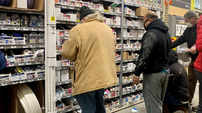 Group of people shopping at The Home Depot