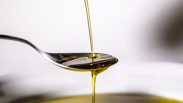 Spoonful of cooking oil