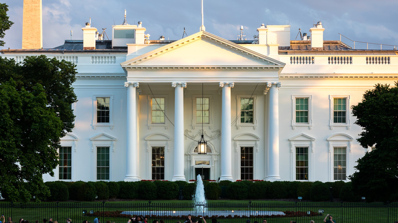 White House with fountain