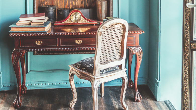 antiques in modern home