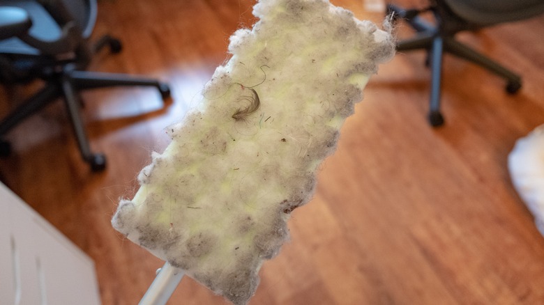 dirty Swiffer dry cloth