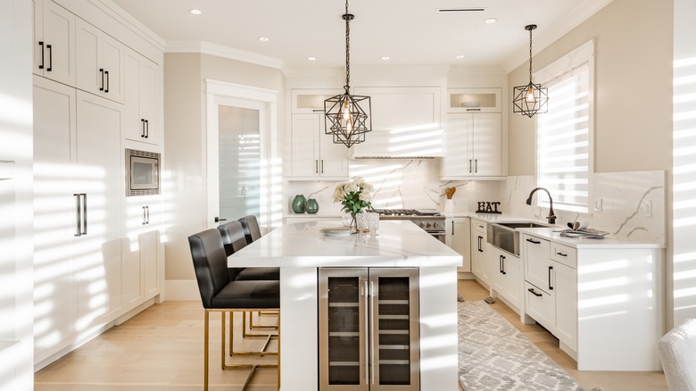All-white kitchen
