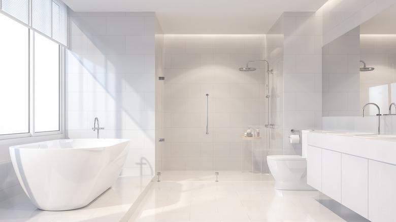 All-white bathroom