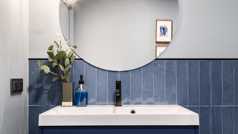 blue tile bathroom