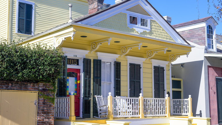 Double shotgun home with the camelback expansion in Lousiana