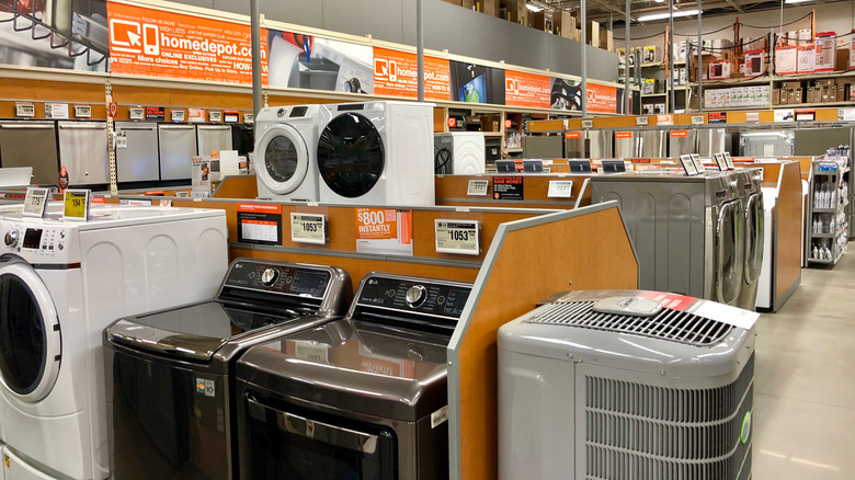 appliances inside a Home Depot