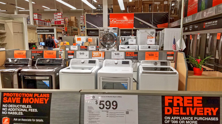washing machines in Home Depot