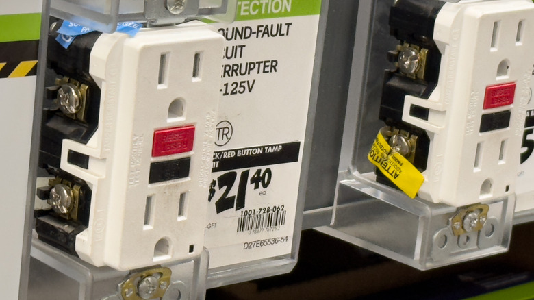 GFCI outlets on display in store