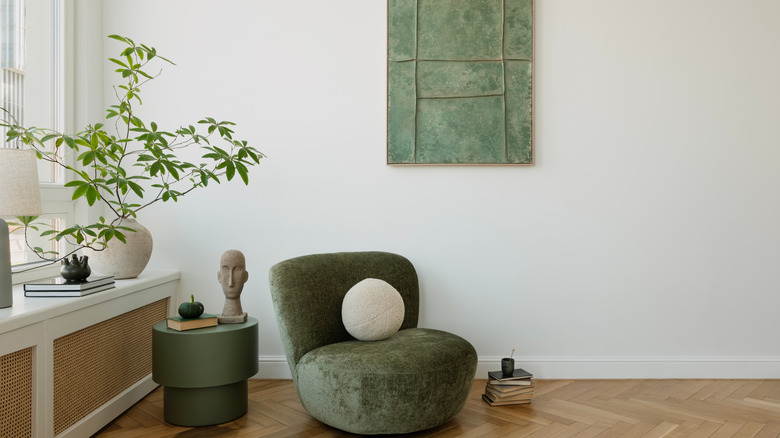 Reading nook in bedroom