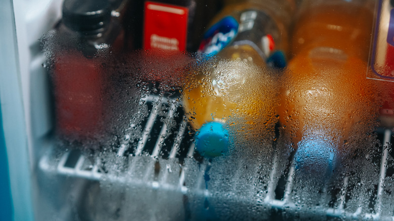 Condensation on refrigerator glass