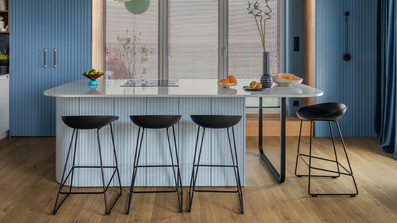 decorated kitchen island