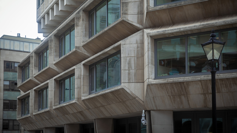 Old brutalist building in London