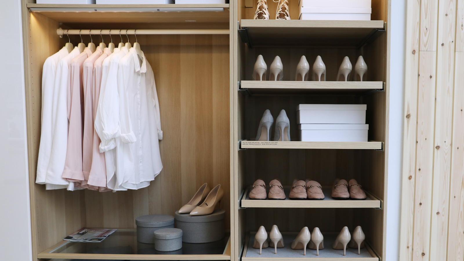 Wooden closet ikea store