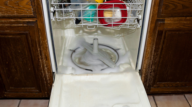 open sudsy dishwasher heating element
