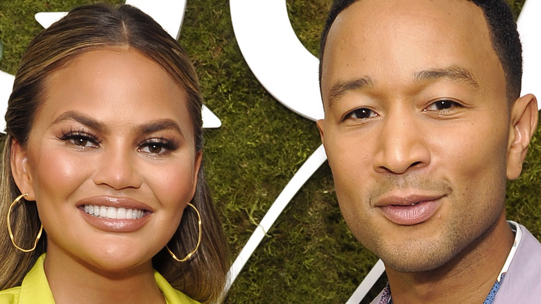 John Legend and Chrissy Teigan close-up