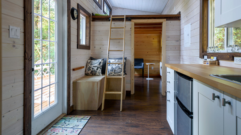 Clean tiny home interior