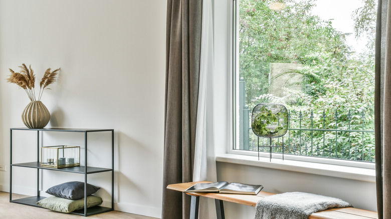 Simple living room with window