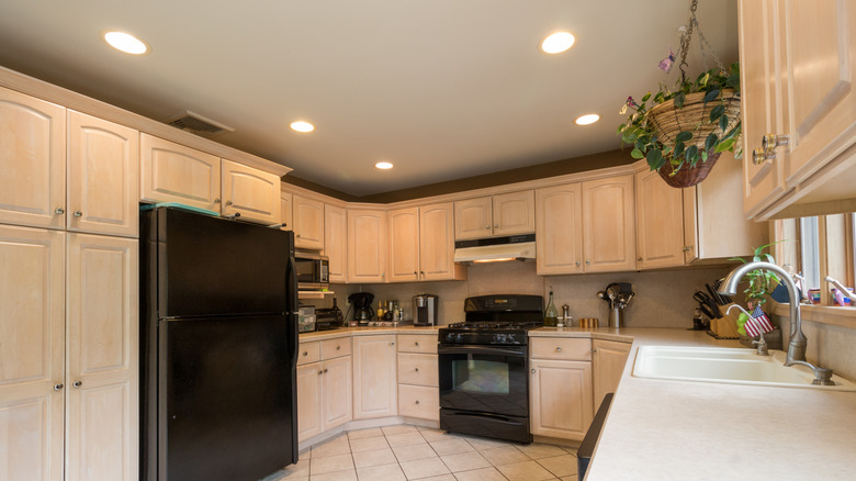 Recessed lighting in kitchen
