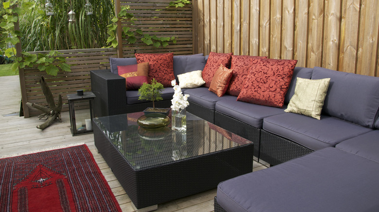 Modular furniture patio set up 