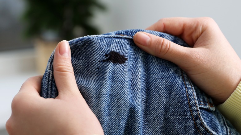 ink stain on denim 