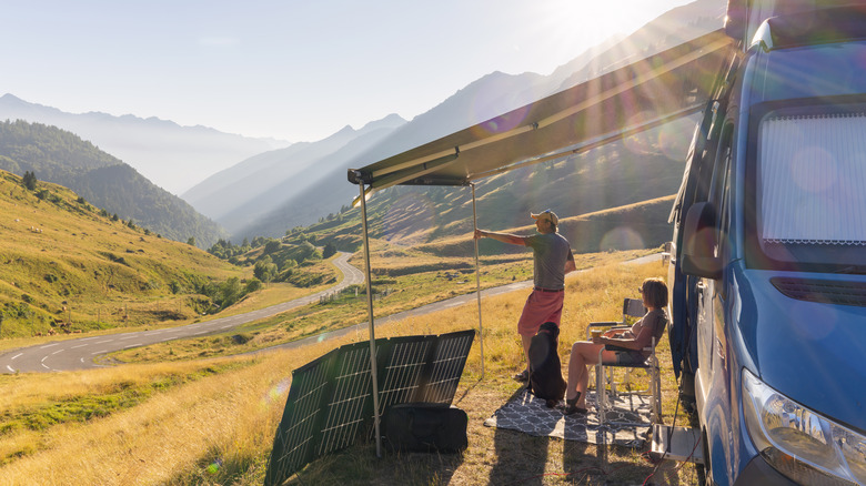 A camper van that uses solar energy for power