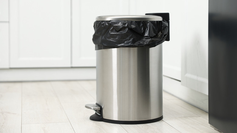Stainless steel kitchen garbage can