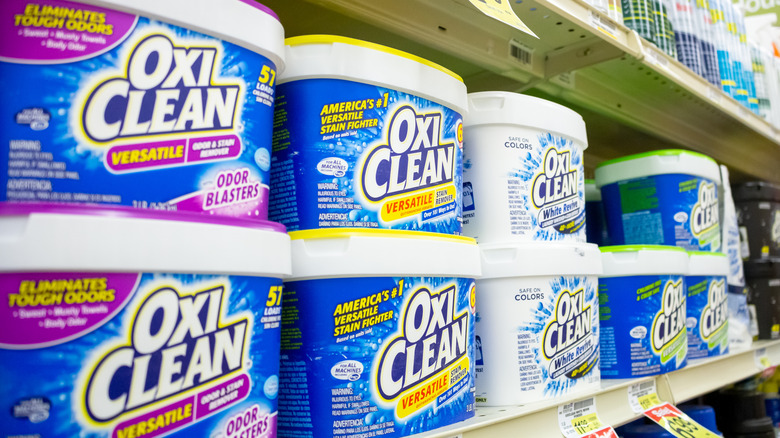 A shelf of OxiClean