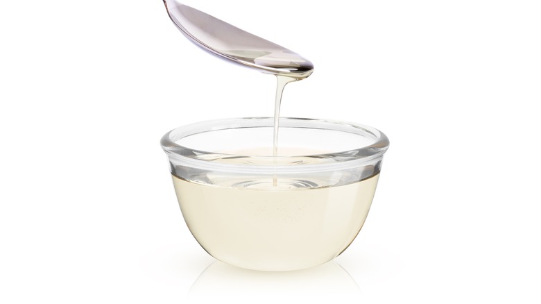 Bowl of sugar syrup