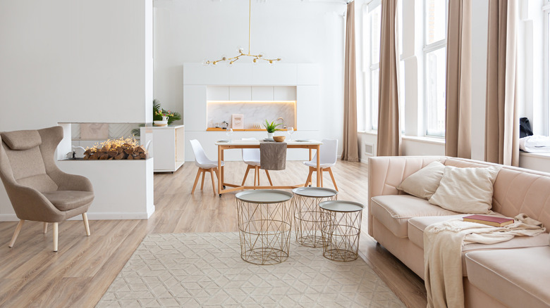 White living room