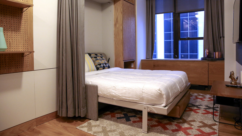 Murphy bed in apartment