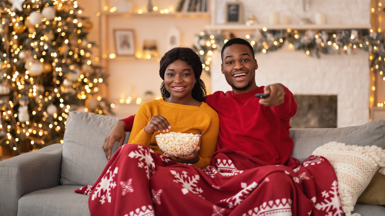 couple with blanket