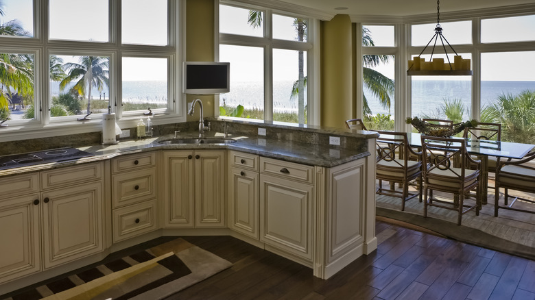 Elevated kitchen with view