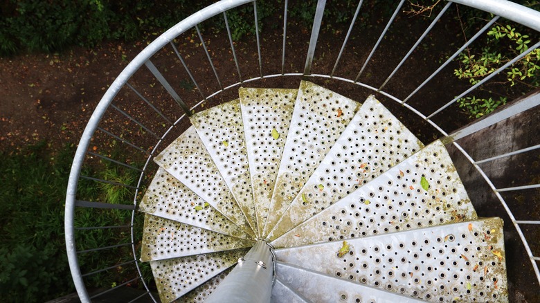 Close-up of spiral staircase