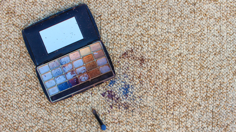 Eyeshadow palette stain on carpet